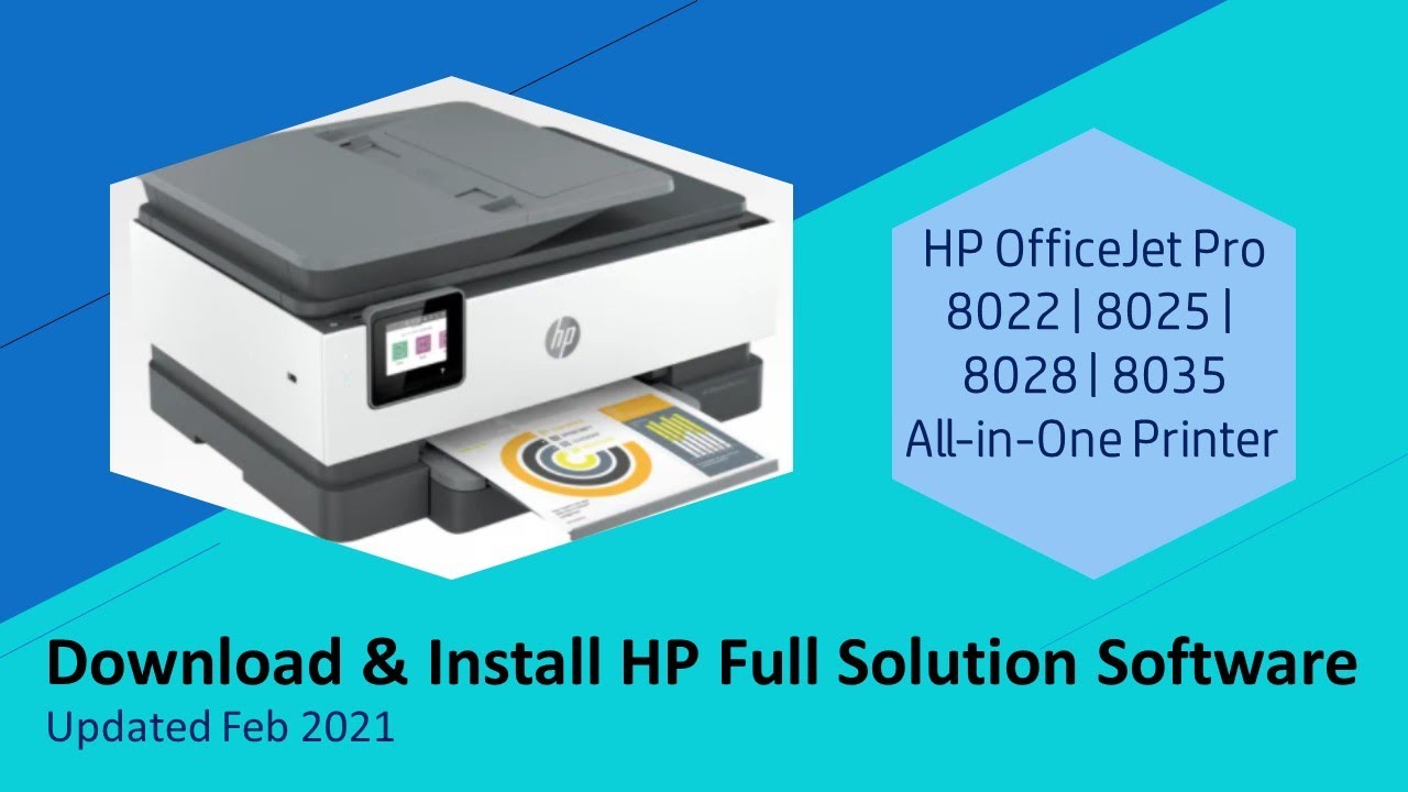 HP Officejet Pro 8025 | 8020 | 8035 : Download and install full software solution (updated Feb2021)