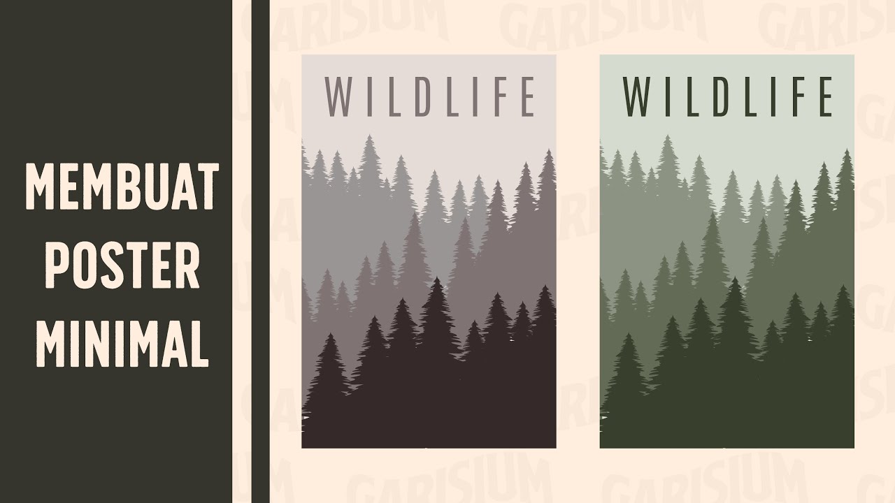 How To Make Minimal Poster Design | Adobe Illustrator #minimalistdesign #poster #pinetree
