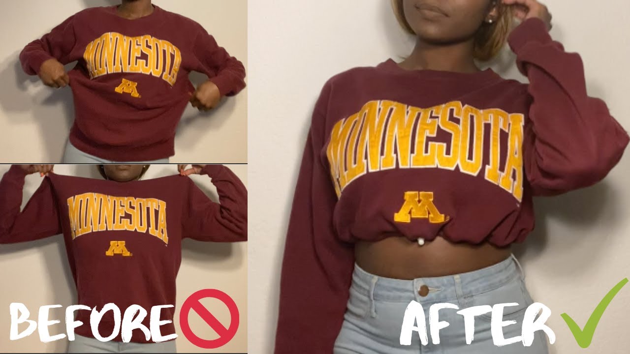 **EASY** DIY CROPPED SWEATSHIRT/HOODIE | **BEGINNER FRIENDLY** | HOW TO/STYLE | Silver Monique