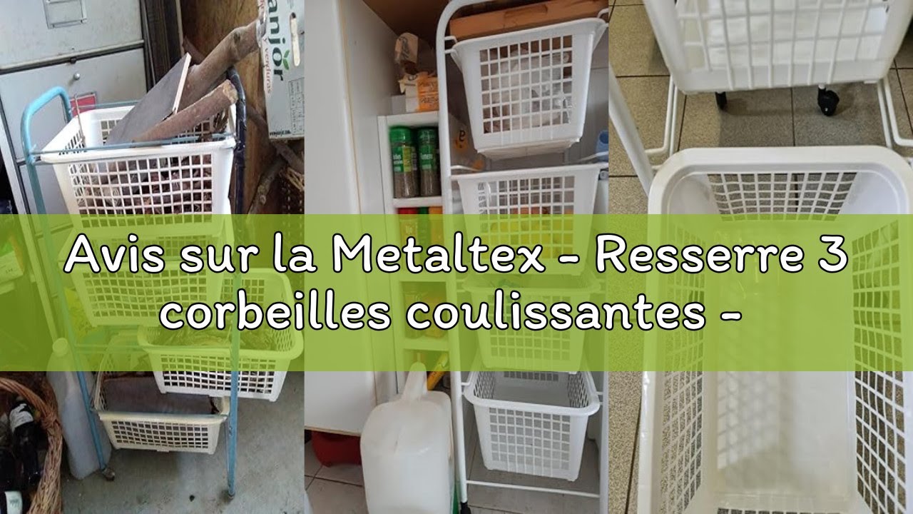 Avis sur la Metaltex - Resserre 3 corbeilles coulissantes - SAN Diego Blanc 30 x 38 x 68 cm