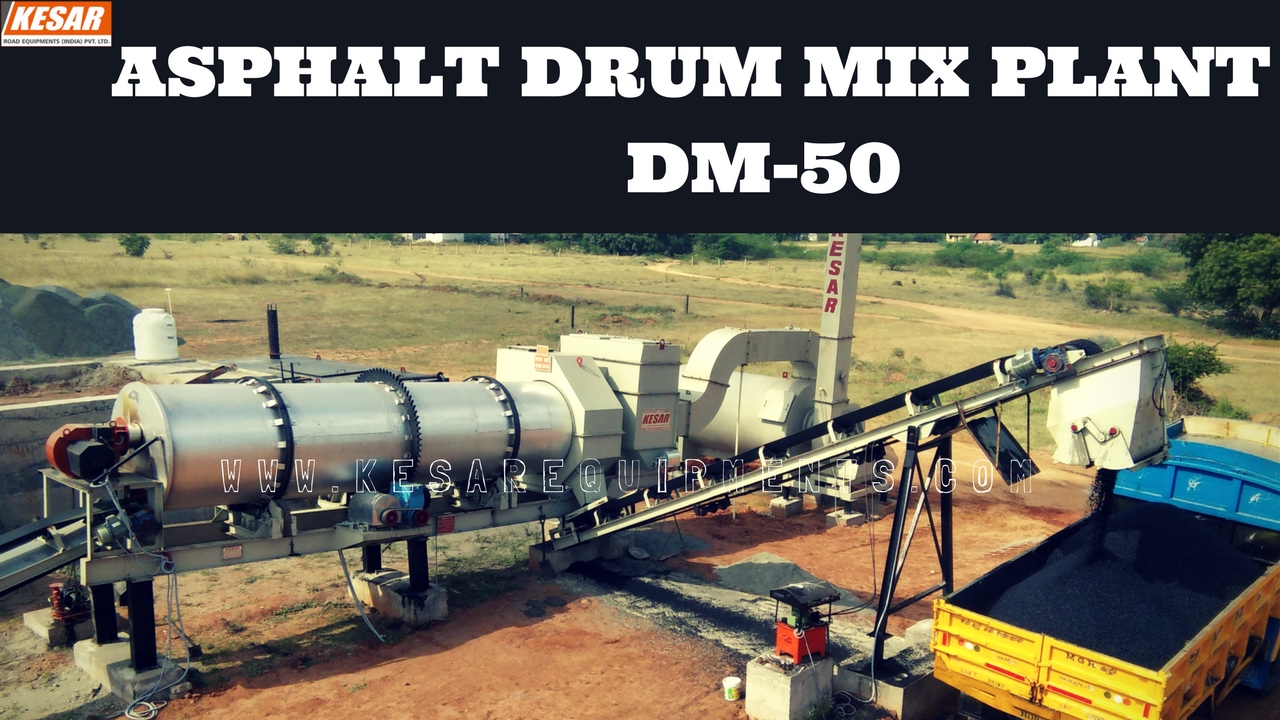 Asphalt Drum Mix Type Hot Mix Plant Model DM-50 Capacity (60/90 T/H) Working Video