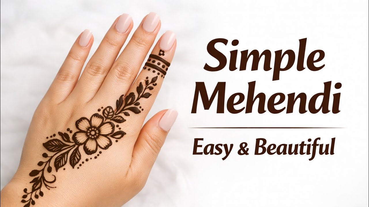 Beautiful Mehendi Design for beginners ❤️ Step by Step | Easy & Simple