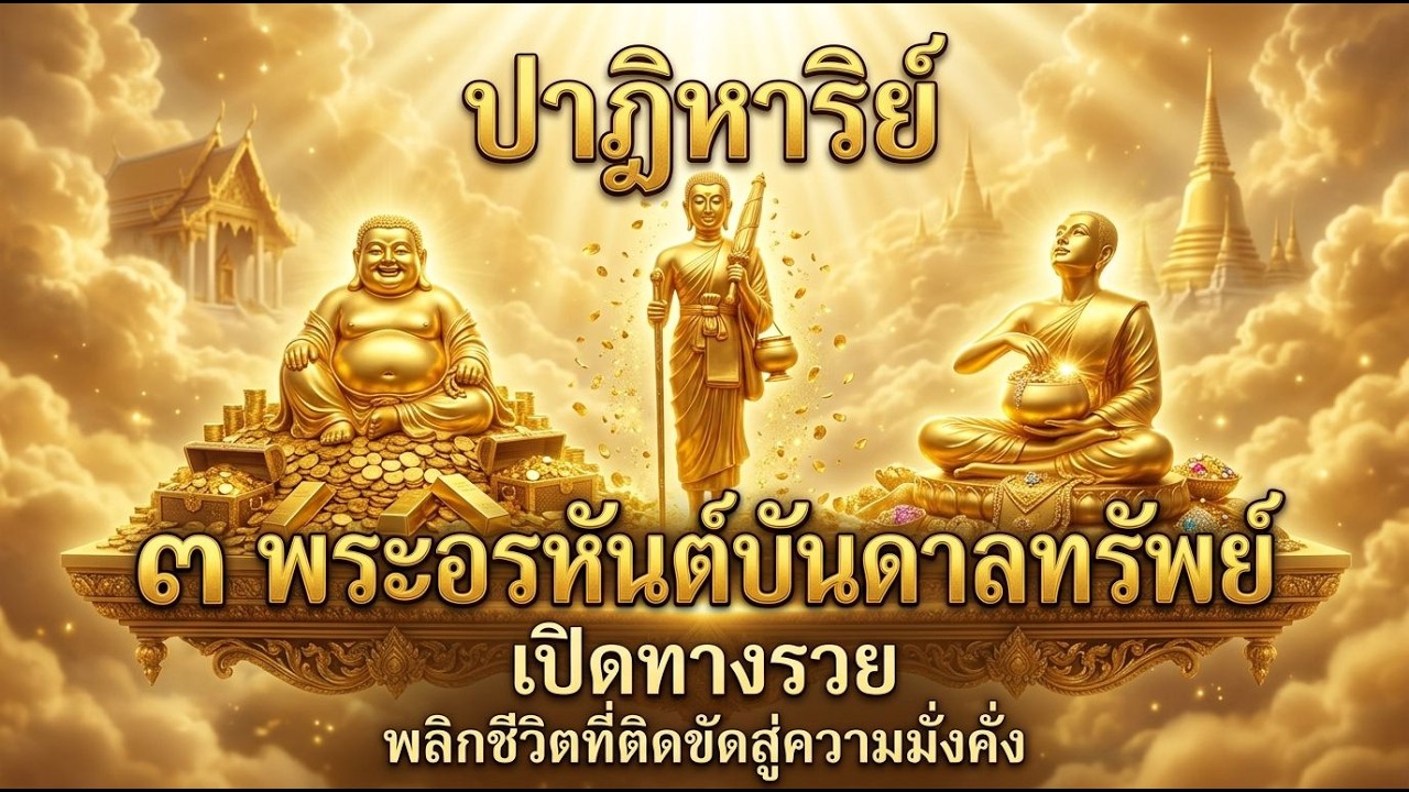 ปาฏิหาริย์ ๓ พระอรหันต์บันดาลทรัพย์ เปิดทางรวย พลิกชีวิตที่ติดขัดสู่ความมั่งคั่ง