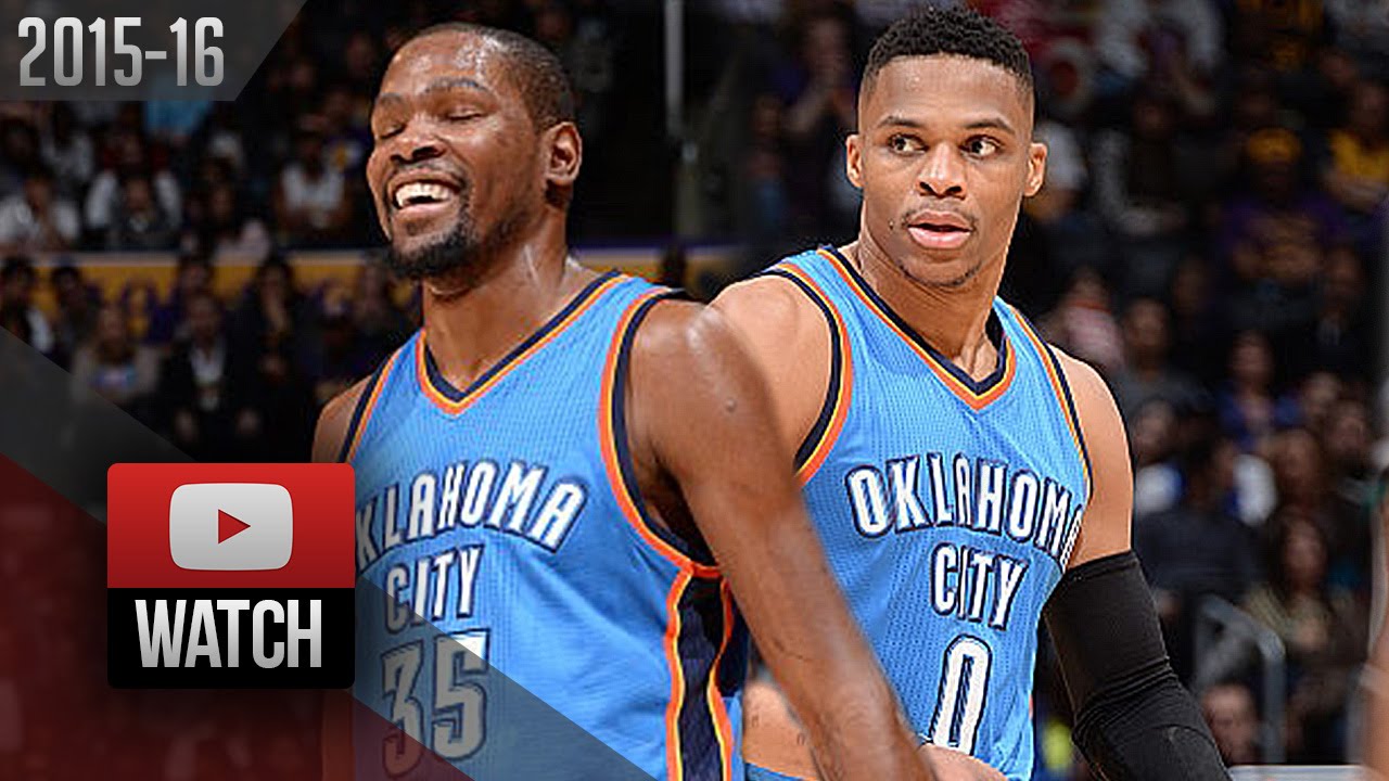 Russell Westbrook & Kevin Durant Full Highlights at Lakers (2016.01.08) - 60 Pts, OKC Feed