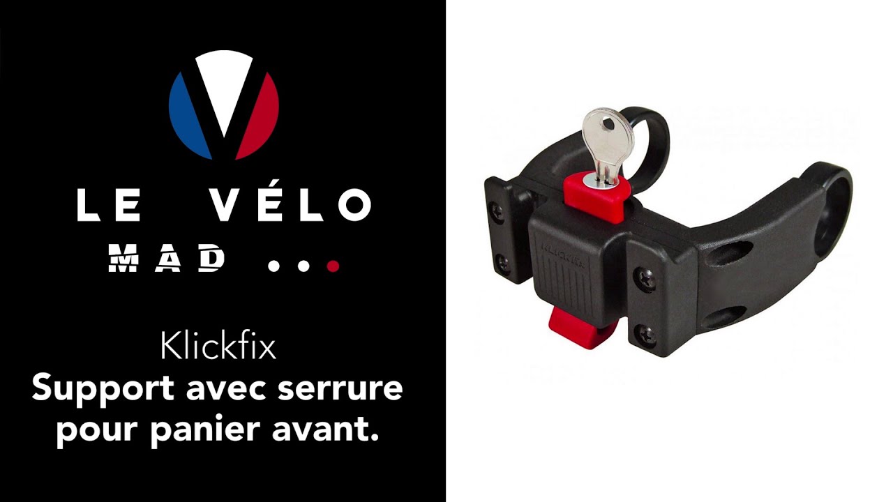 Montage support Klickfix avec serrure panier avant I Le Vélo Mad