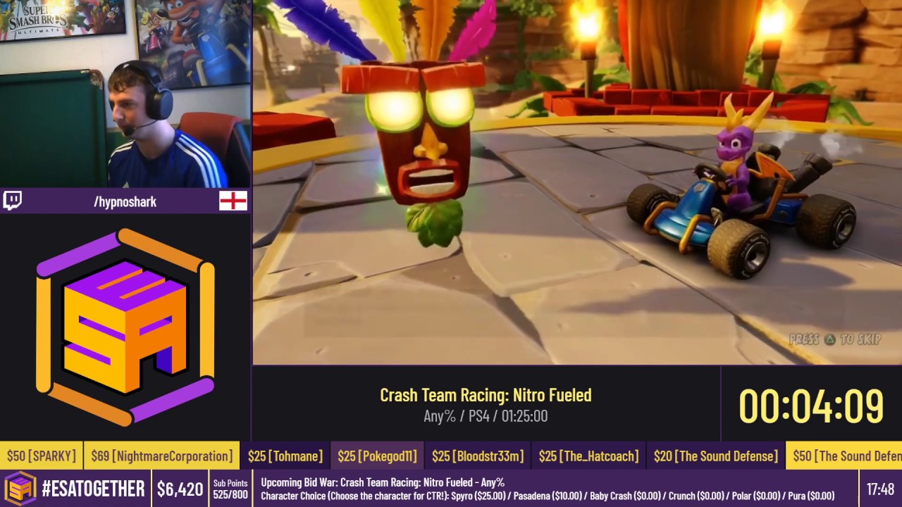 Crash Team Racing: Nitro Fueled [Any%] by hypnoshark - #ESATogether2020
