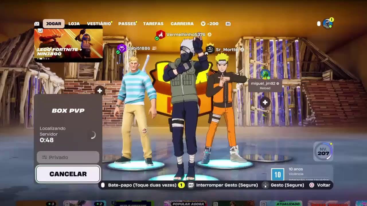 Jogando  com amigos escitos