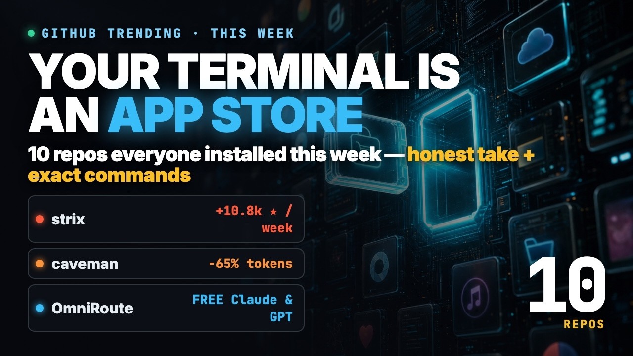 Top 10 Trending GitHub Repos This Week (Your Terminal Is Now an App Store)