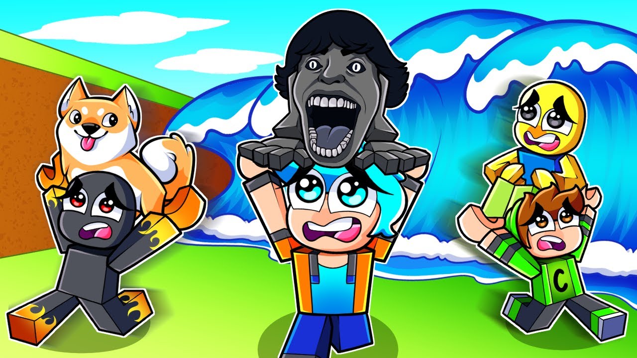 ESCAPE do TSUNAMI com MEMES no Roblox