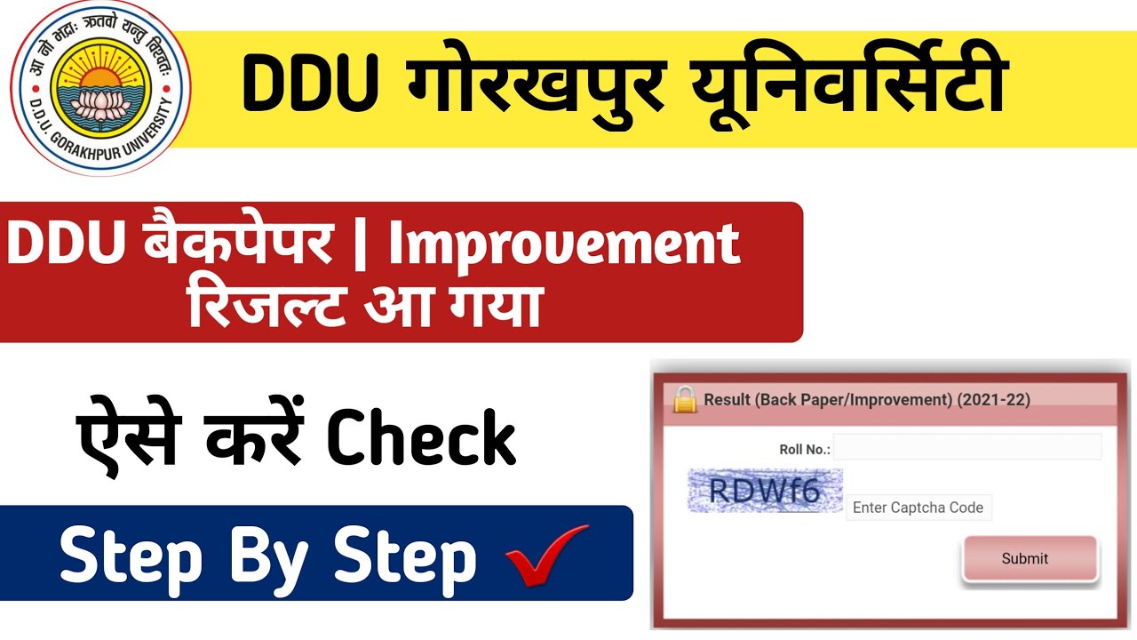 DDU Backpaper, Improvement Result आ गया ऐसे करें Check | DDU Backpaper, Improvement Result