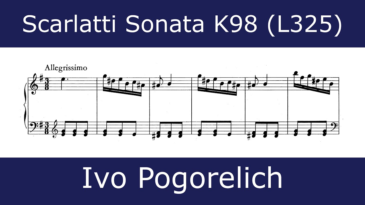 Domenico Scarlatti - Sonata in E minor K98 (Ivo Pogorelich)