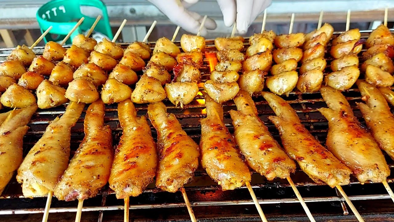 ปีกไก่ย่าง ตูดไก่ย่าง  สูตรอร่อยลงตัว ย่างหอมๆ ได้ข้าวเหนียวร้อนๆสักปั้นนี้ฟินเลย