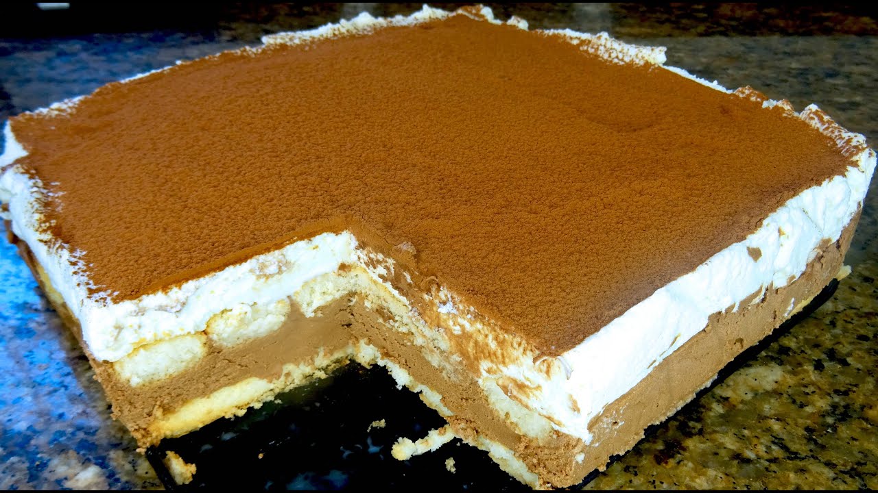 Tarta de dos chocolates tipo tiramisú