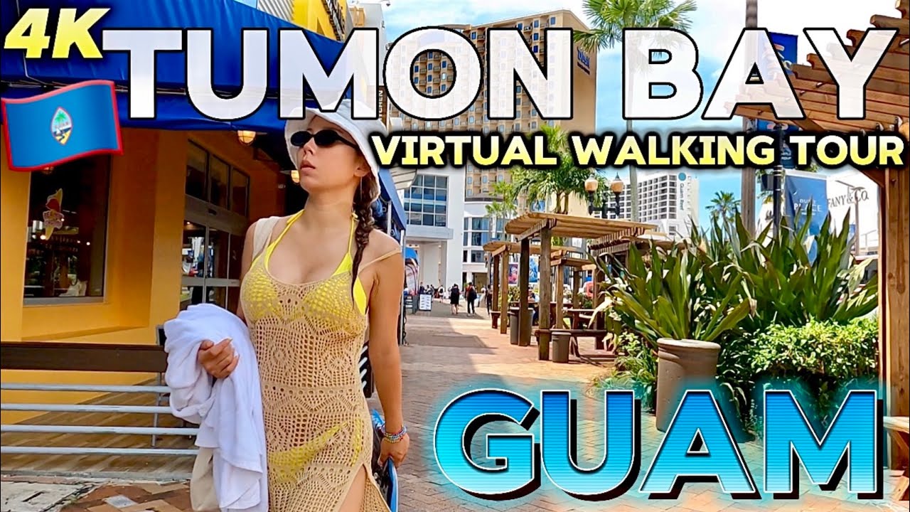 Tumon Bay Guam 🇬🇺 Street - Beach Virtual Walking Tour 4KHDR