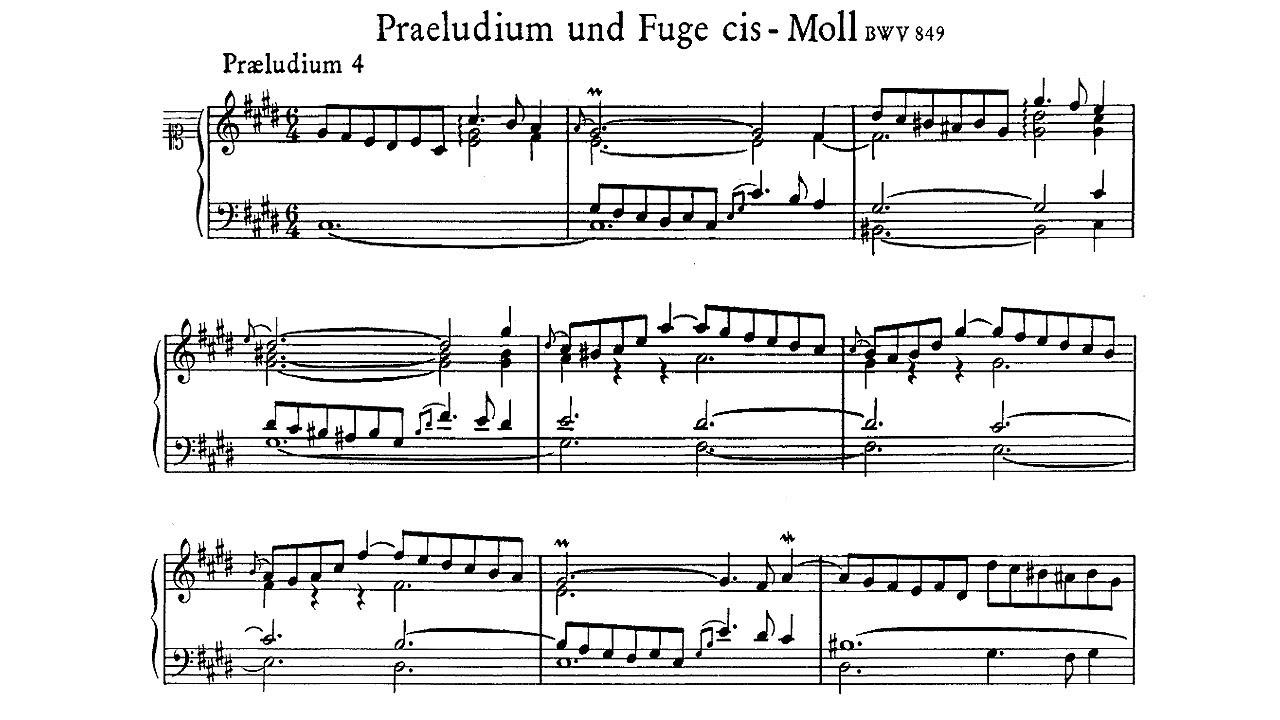 JS Bach: Prelude and Fugue in C sharp minor BWV 849 - Wilhelm Kempff, 1980 - DG 2531 299