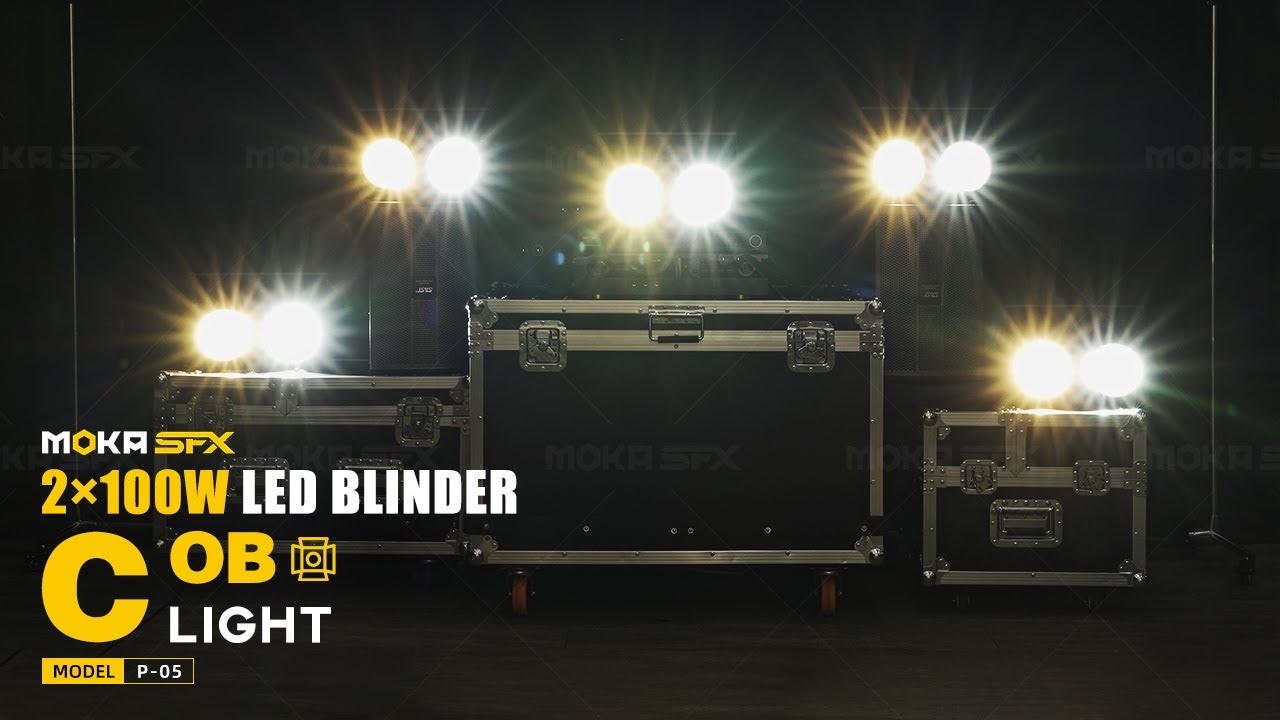 MOKA SFX 2x100W LED Audience Blinder COB Light - Stage Lighting show