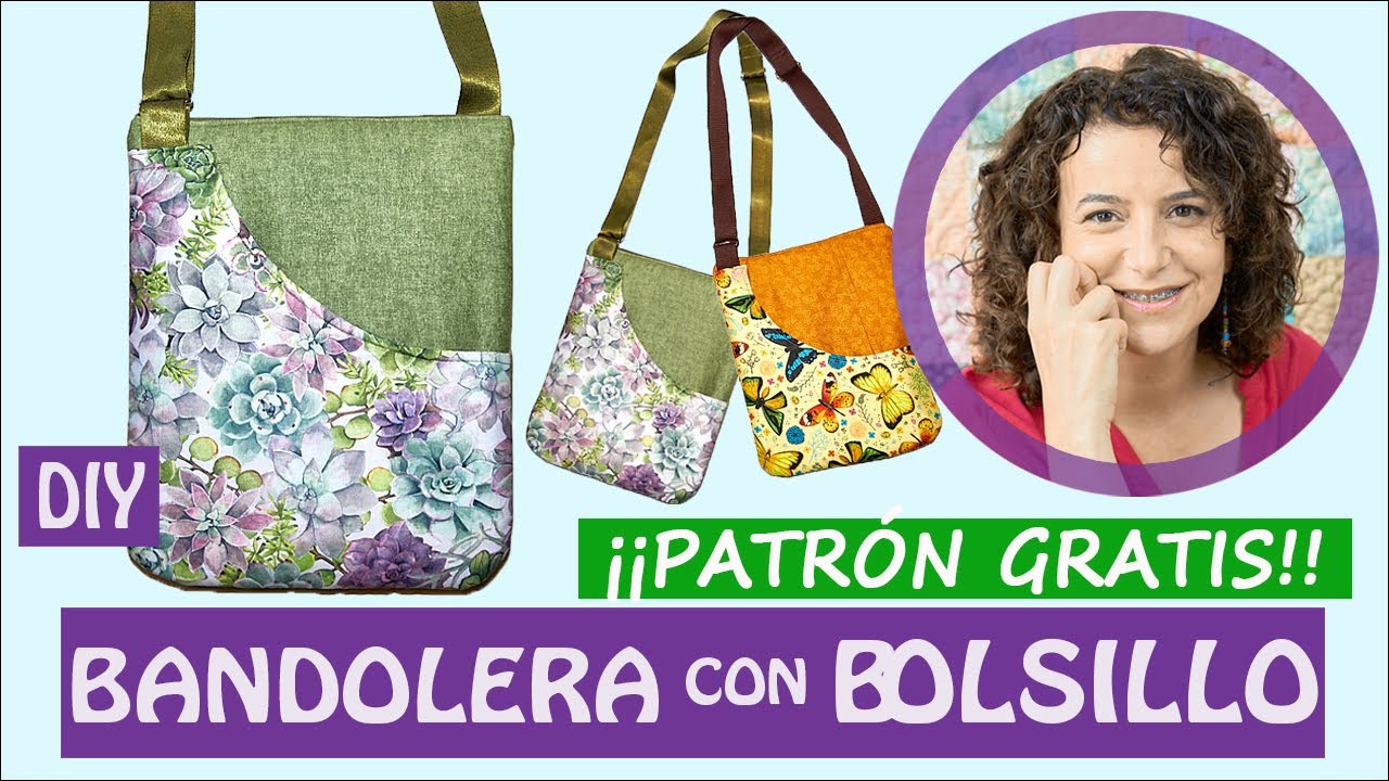 BOLSO BANDOLERA con BOLSILLO | FÁCIL (Patrón gratis)
