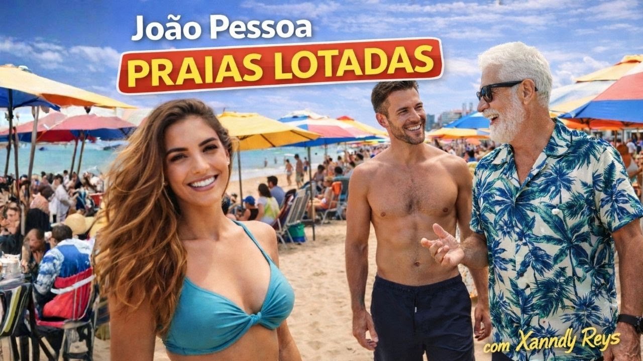 João Pessoa 🌴 Praias Lotadas | Crowded Beaches Live Brazil