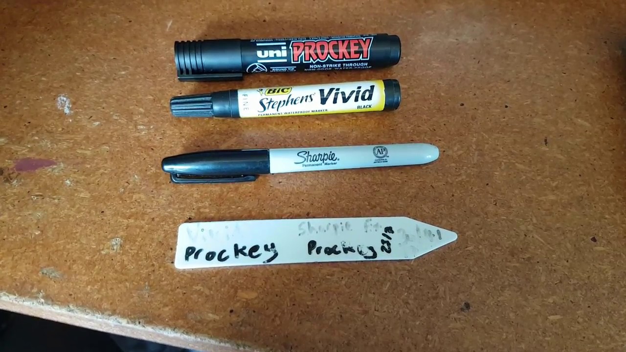 Permanent marker comparison for outdoors