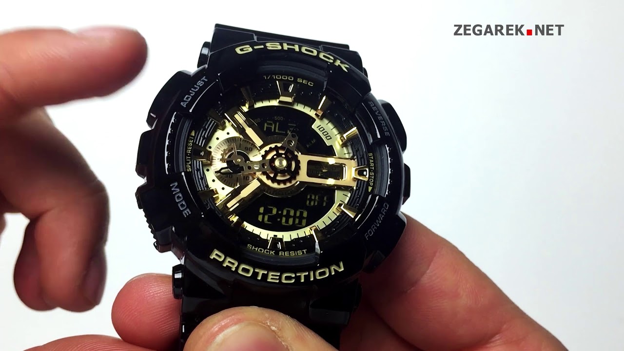 Ustawienie alarmu w Casio G-SHOCK GA-110  | ZEGAREK.NET