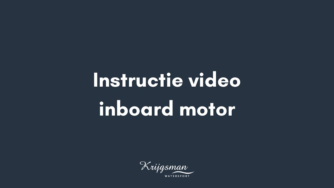 Instructie video inboard motor