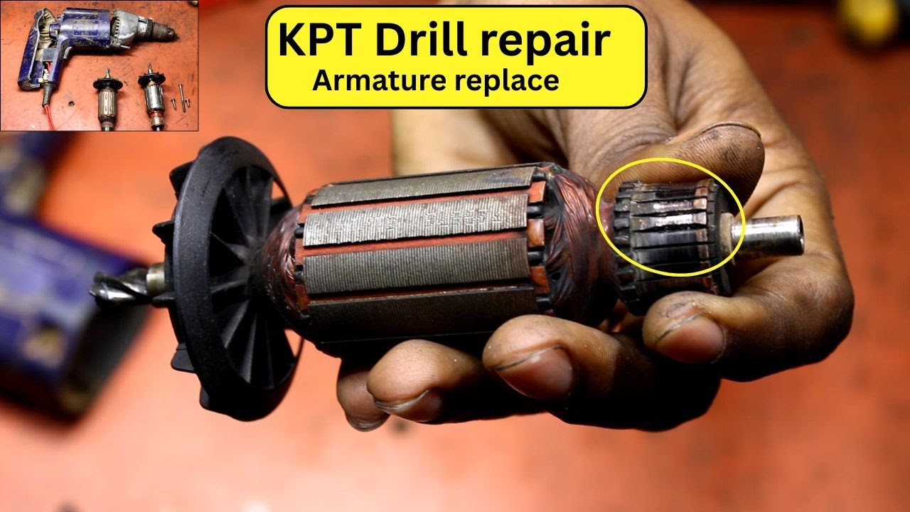 KPT Drill Machine Armature Change | ड्रिल मशीन रिपेयर आसान तरीका #repair #kpt