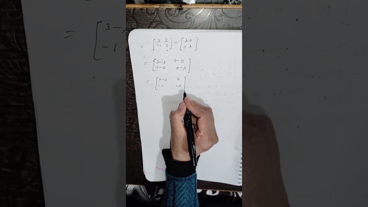 BCA 1 st sem (maths) according to c.c.s university meerut eigen value (2×2 ) matrix