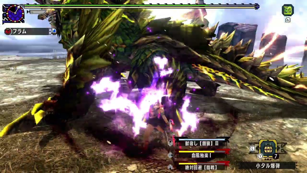 【MHXX】超特殊許可　金雷公狩猟依頼    10'56''80　防具護石無し　ストライカー双剣
