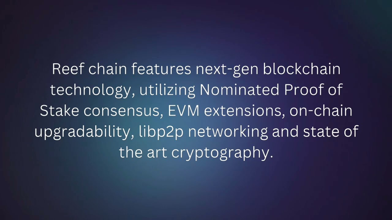 Reef is EVM compatible Blockchain for DeFi #ReefChain #Reef