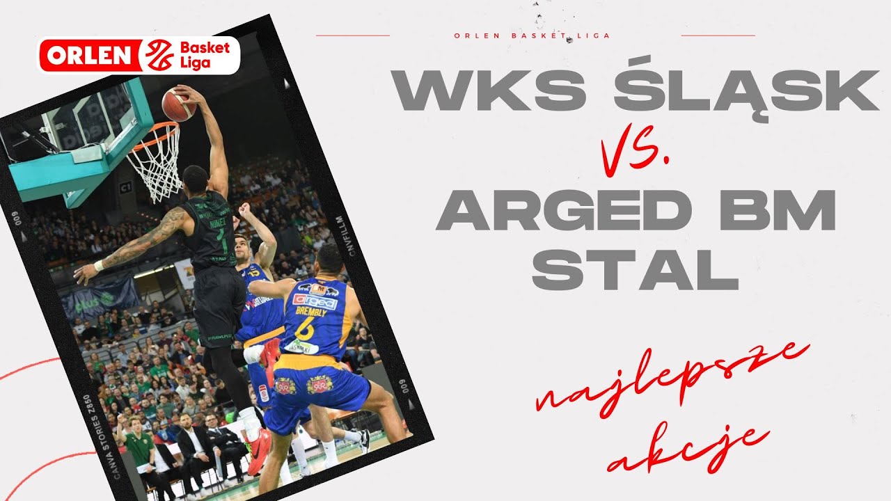 WKS Śląsk 🆚 Arged BM Stal - najlepsze akcje #ORLENBasketLiga #plkpl