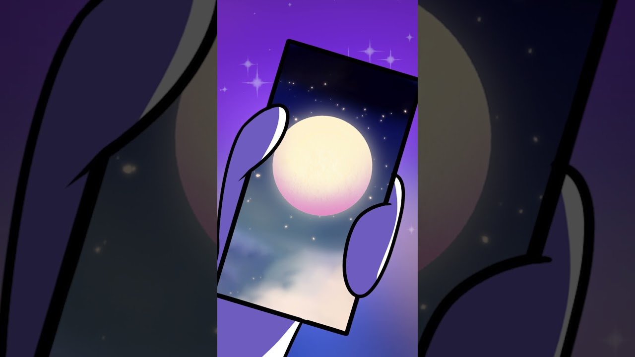 Android vs iPhone : taking a picture of the moon (Animation)