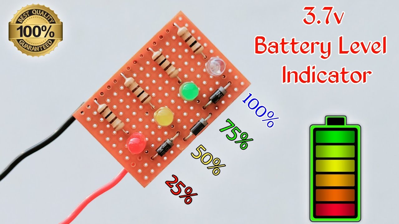 Battery Level Indicator // 3.7 Volt Battery Charger // Battery Level Indicator 3.7v