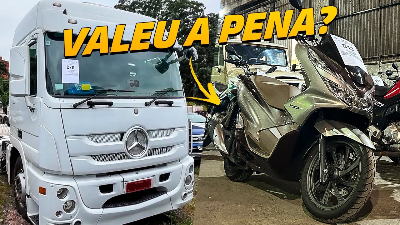 ÔNIBUS, CAMINHÕES E MOTOS, ESTÃO VALENDO A PENA COMPRAR NO LEILÃO? VALORES DE VENDA.