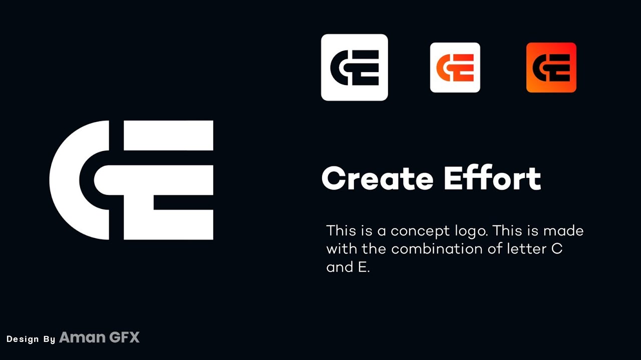 Monogram Logo Design In Pixellab | How To Design CE Logo In Pixellab | Aman GFX
