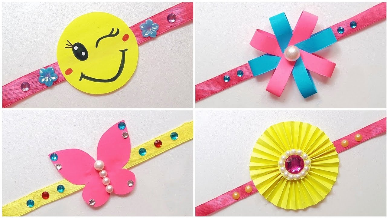 4 Easy And Beautiful Rakhi Competition Idea &bull; How to make easy rakhi &bull; Paper Rakhi Making Ideas 2023