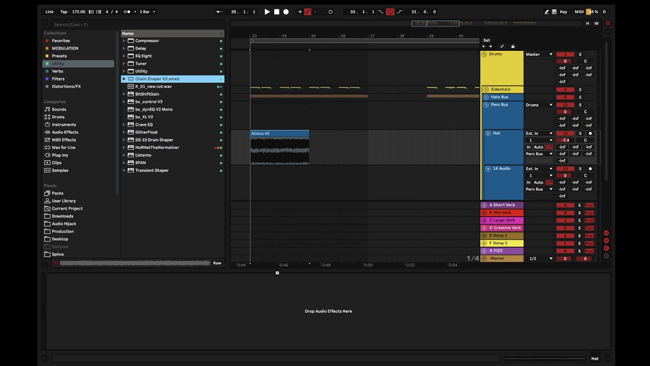 Simple Drum Patterns and Sidechain movement