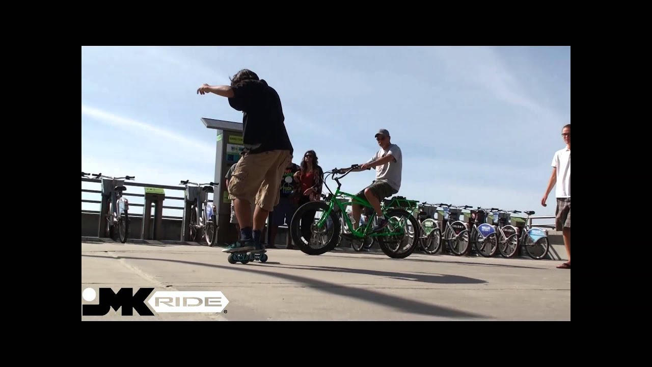 JMKRIDE hitting the boardwalk in PB, San Diego