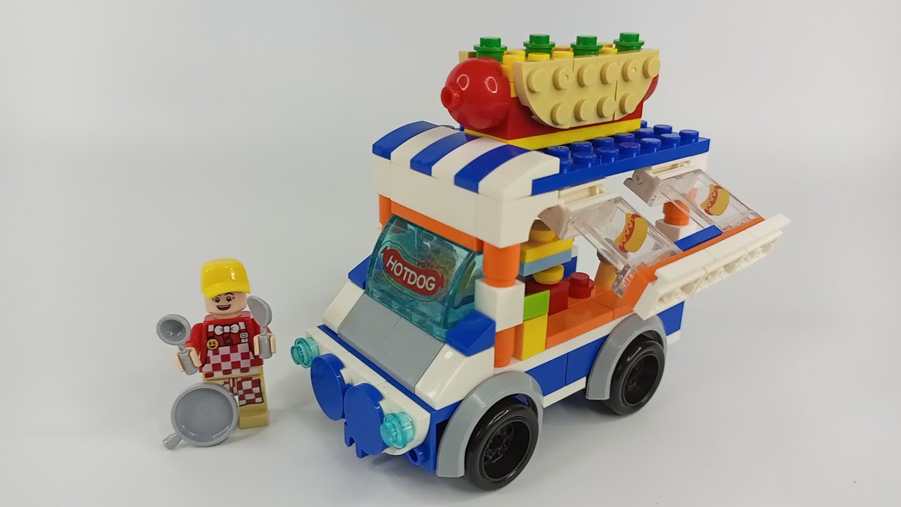 Lele Brother 8613-6 - SPEED BUILD | Mini Food Street | Hotdog Truck
