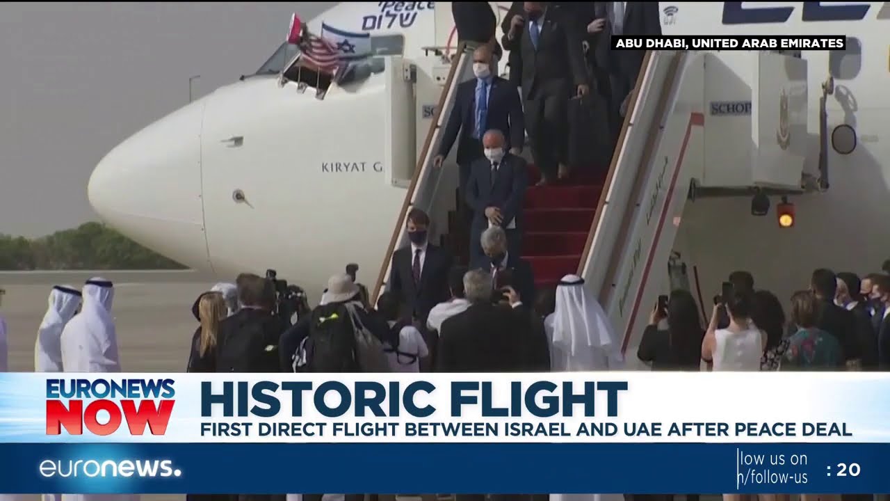 First direct flight between Israel and UAE after peace deal