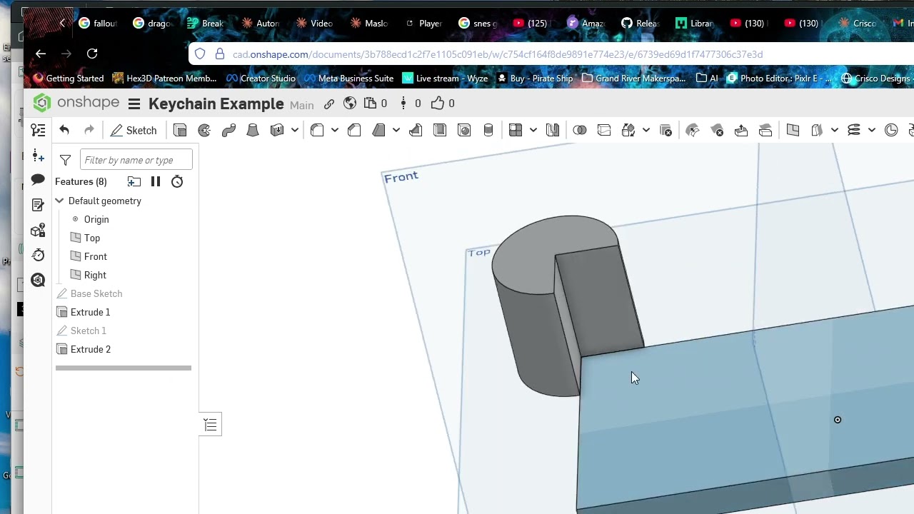 Intro to Onshape - Designing a Keychain