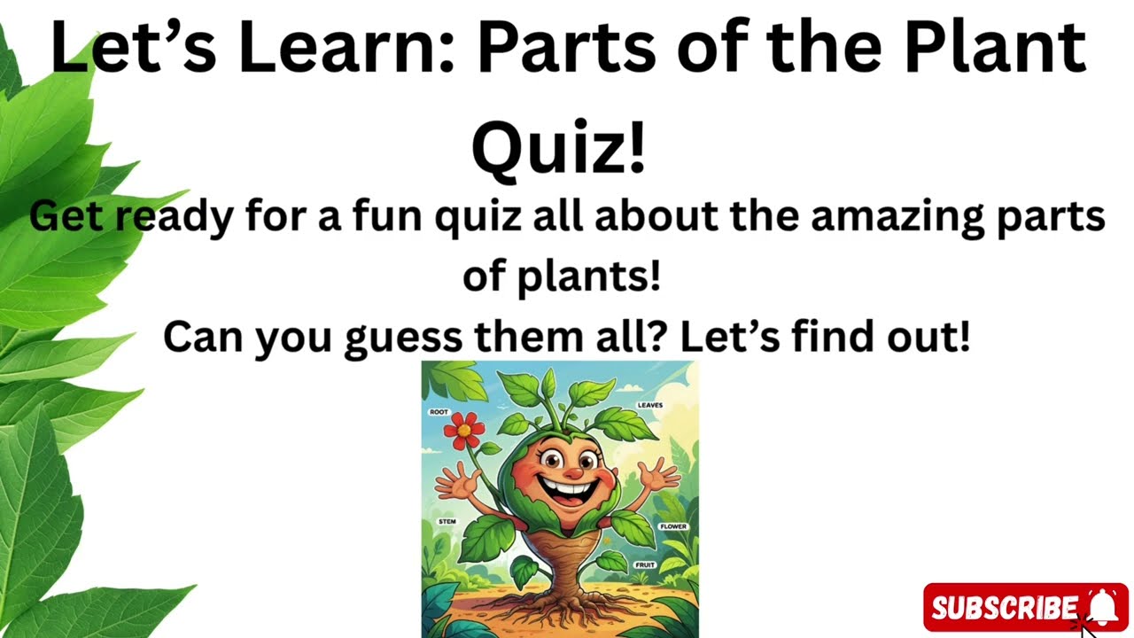 🌼 Learn Parts of a Plant for Kids | Fun Science Quiz Game | Kindergarten & Grade 1 STEM