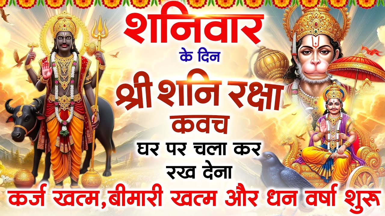 शनिवार के दिन अपने घर में शनि रक्षा कवच चलाकर रख देने से र्कज खत्म, बीमारी खत्म धन वर्षा शुरू