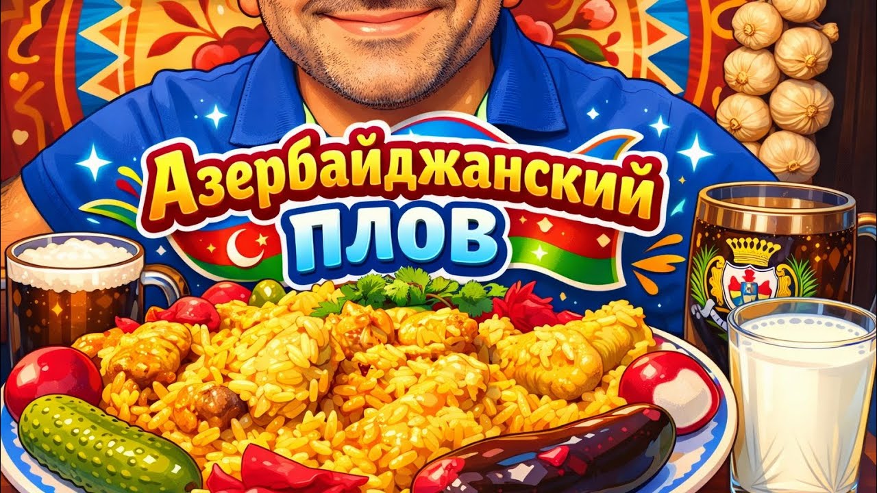 Азербайджанский Чекме Плов 🍚 с куриными крылышками, Соления 🥒 и Айран 🥛! АСМР | МУКБАНГ 