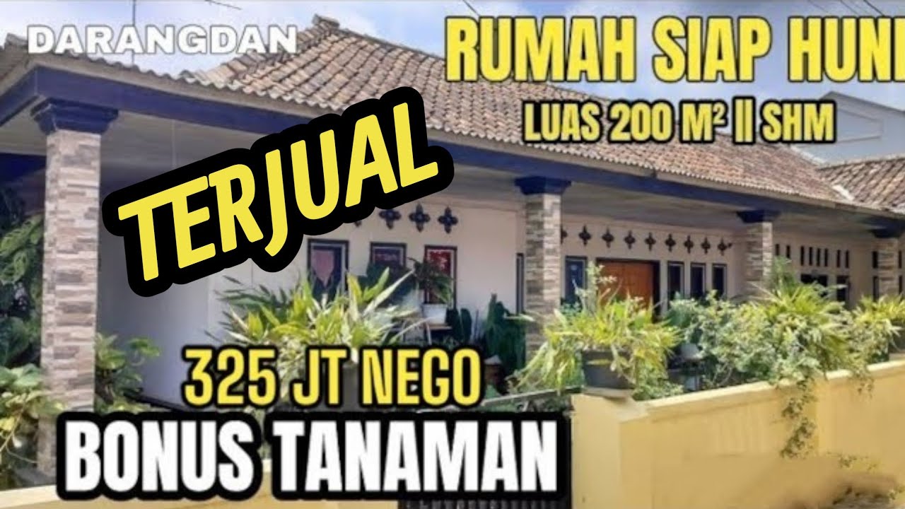 RUMAH SIAP HUNI DI JUAL || DEKAT DENGAN EXIT TOLL BONUS TANAMAN HIAS || DARANGDAN PURWAKARTA