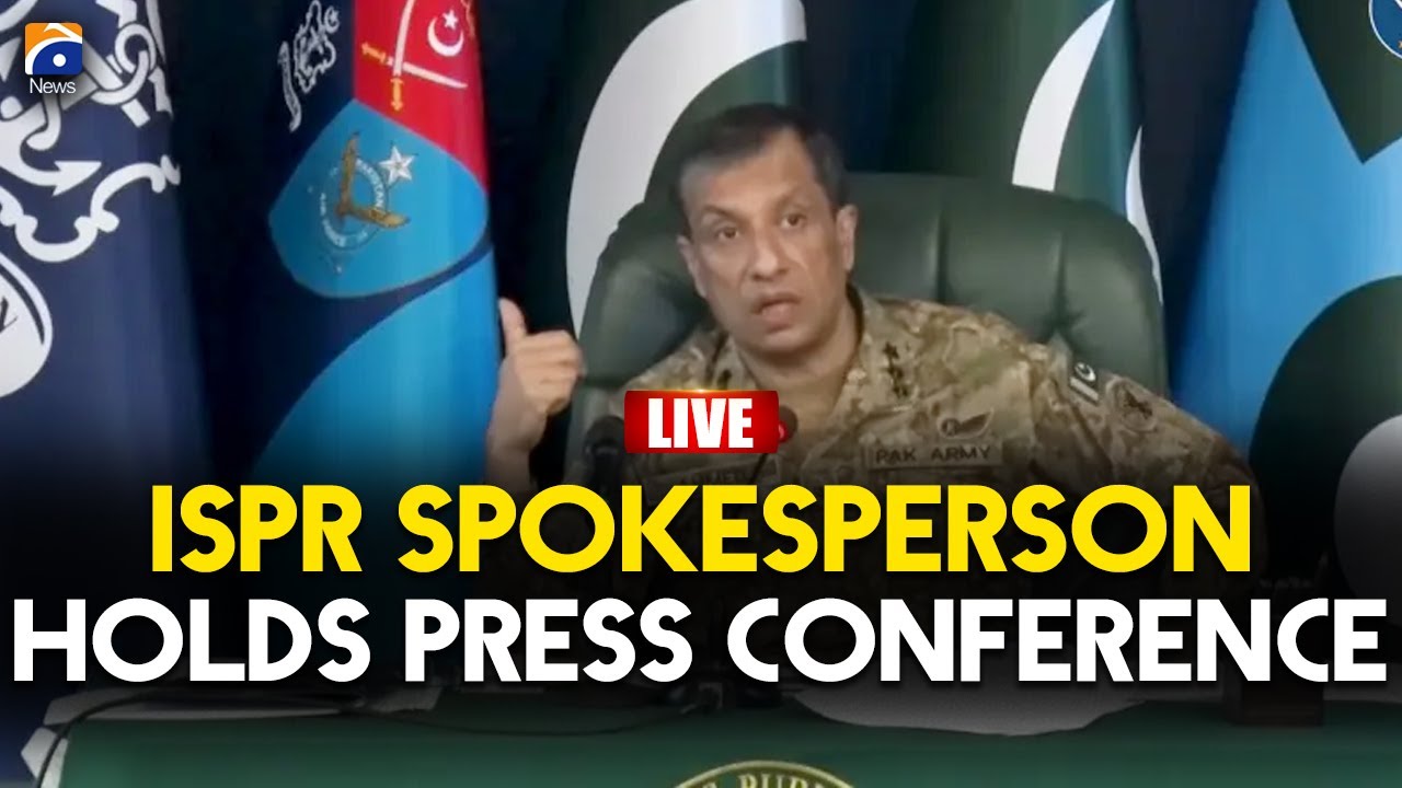 🔴 𝗟𝗶𝘃𝗲: DG ISPR Ahmed Shareef Chaudhry Holds Press Conference | Geo News English