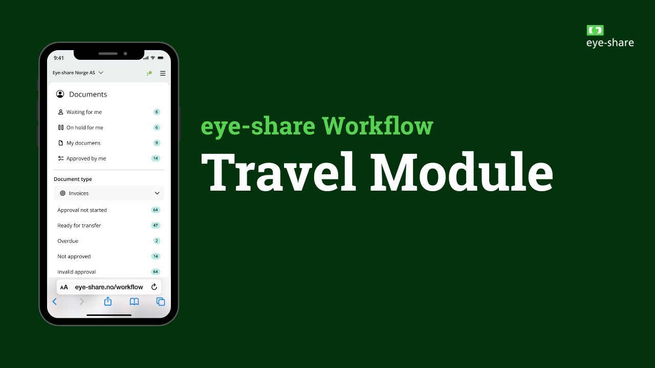 How the Travel Module in eye-share Workflow works