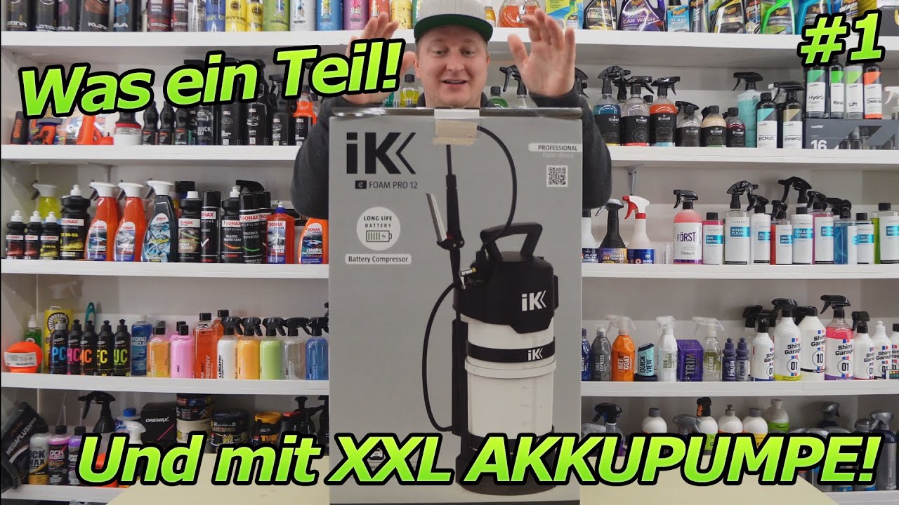 DAS IST DER BUGATTI DER SCHAUMSPR&Uuml;HER! IK Foam Pro 12 Montage und erster Test - Top Spr&uuml;hbild!
