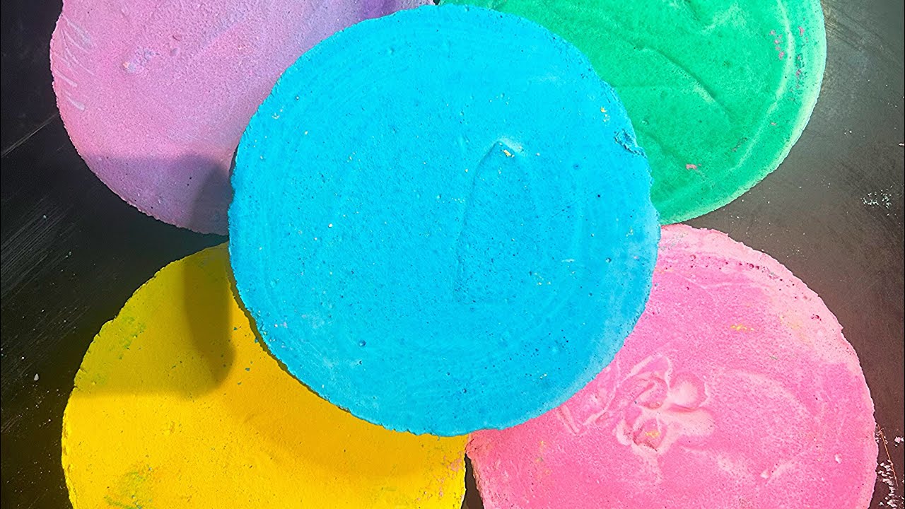 Colour discs | powdery | melting | asmrgymchalk | please subscribe 