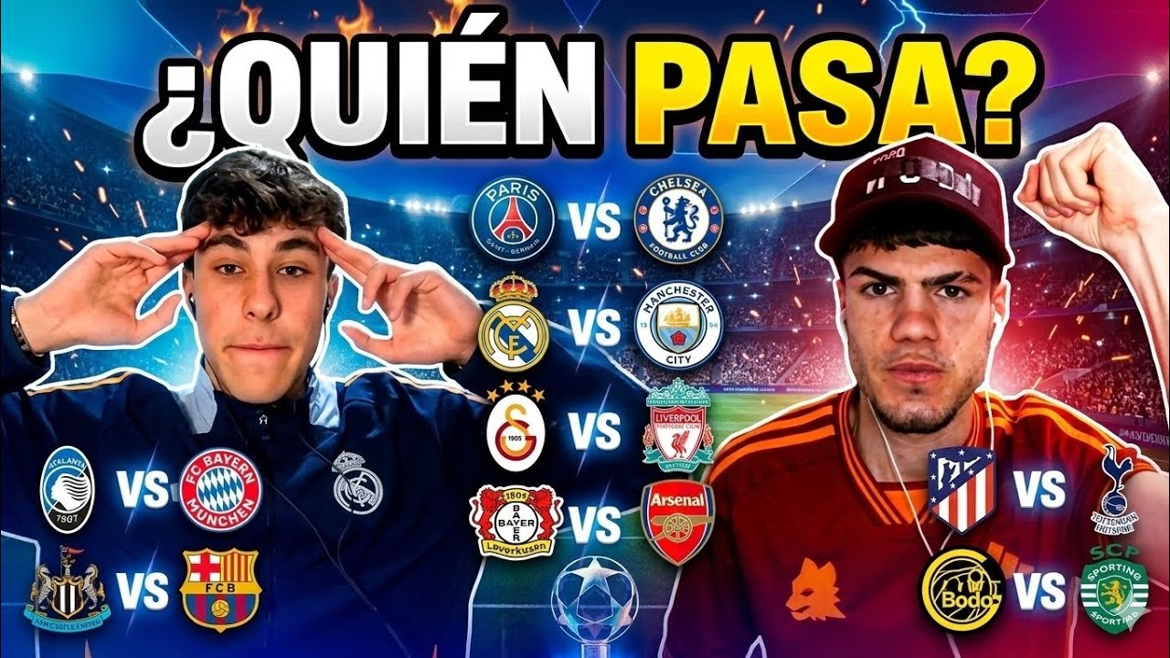 PREDICCIÓN OCTAVOS DE FINAL DE LA CHAMPIONS!!( HAY SORPRESAS😲)