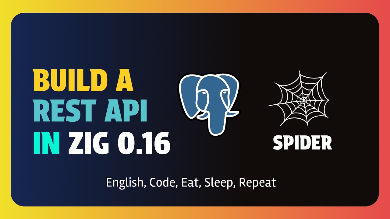 Build a REST API in Zig  + PostgreSQL +  Spider Web Framework